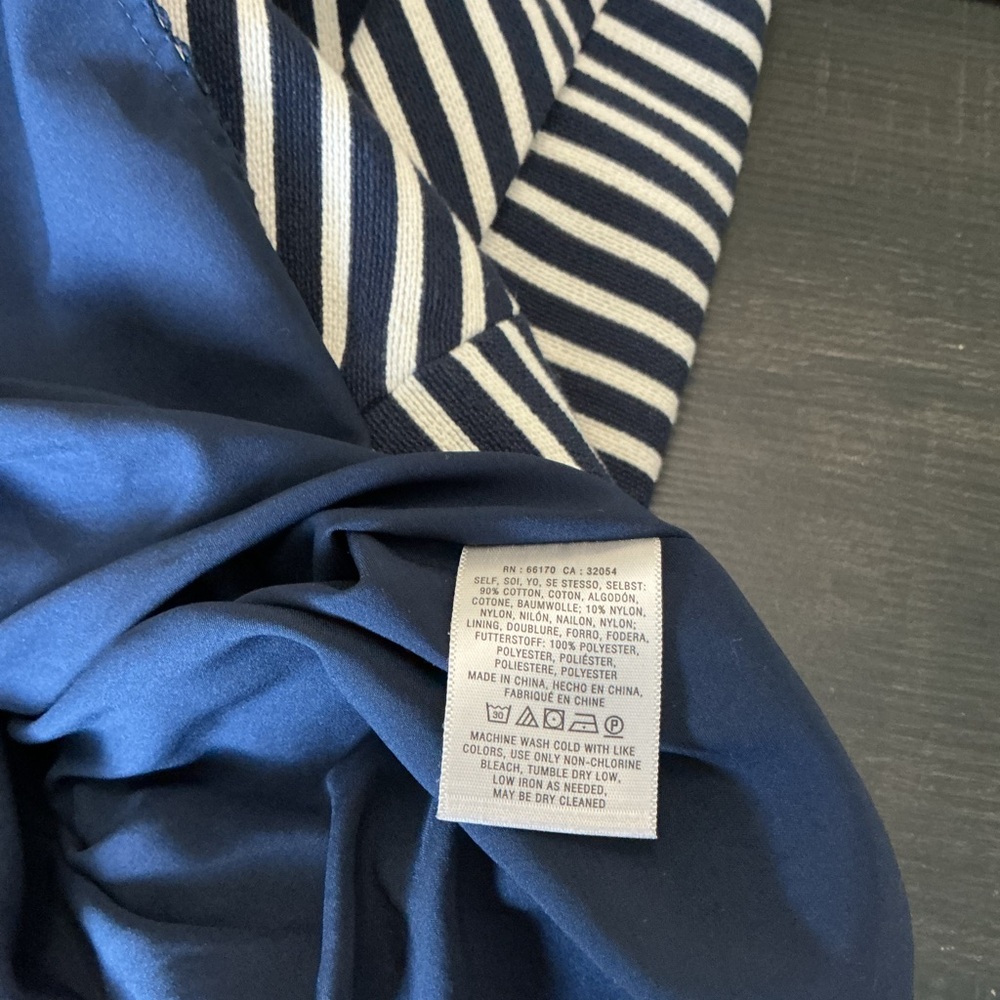 Maeve Striped Fit & Flare Dress Navy White Size 4 - Picture 10 of 10